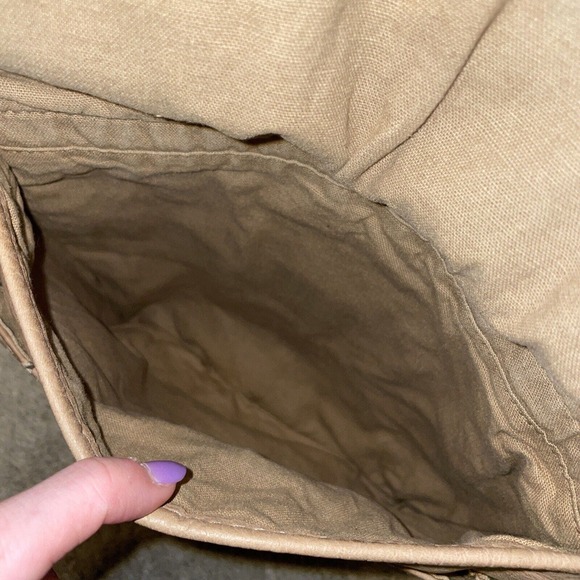 Fossil Morgan Large Zip Top Crossbody/Messenger Bag Saddle Tan Cow Hide Leather - Picture 3 of 14